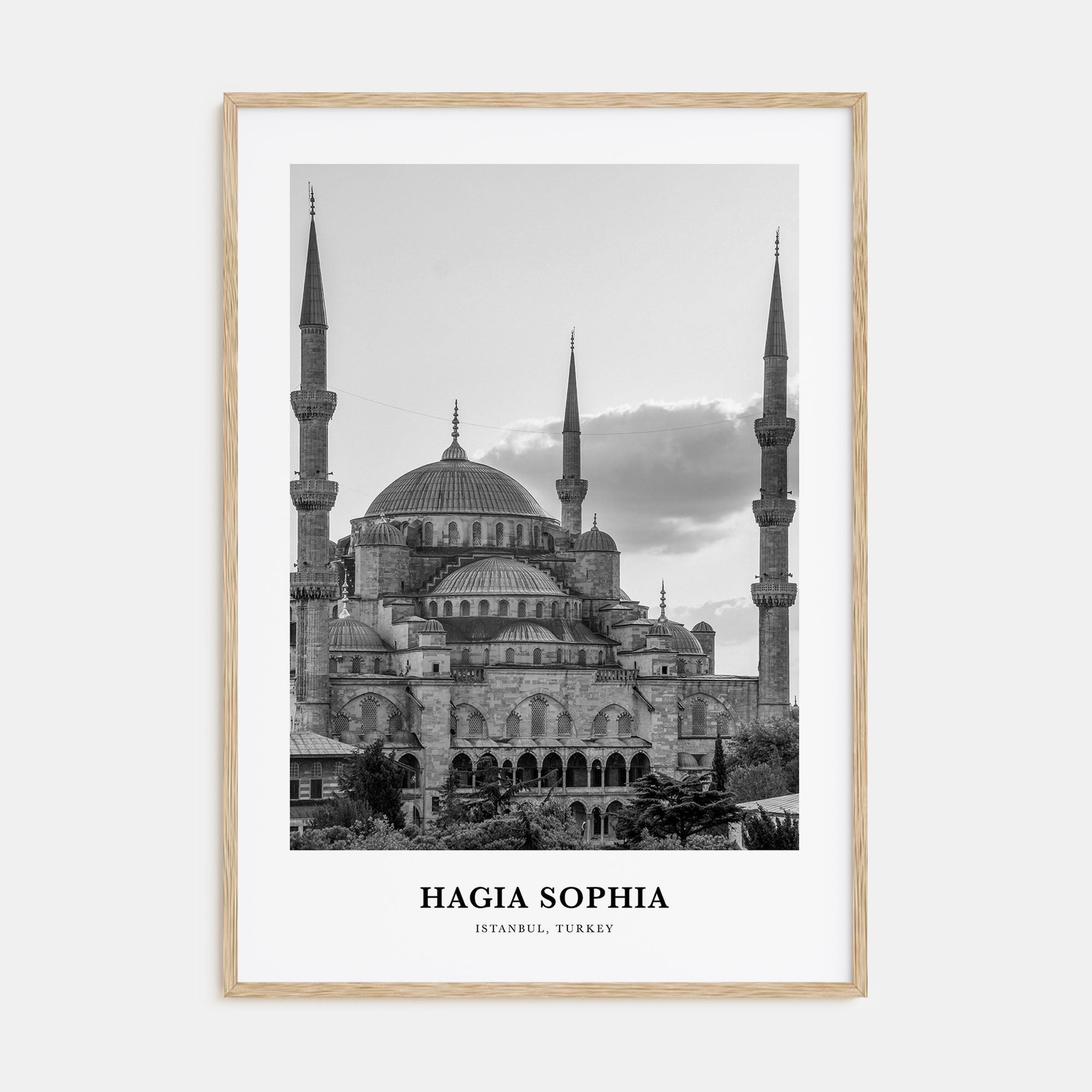 Hagia Sophia Portrait B&W Poster