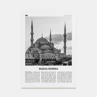 Hagia Sophia Travel B&W Poster