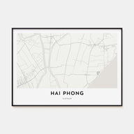 Hai Phong Map Landscape Poster