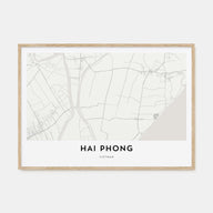 Hai Phong Map Landscape Poster