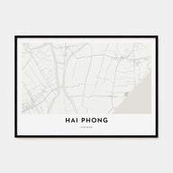 Hai Phong Map Landscape Poster