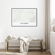 Hai Phong Map Landscape Poster