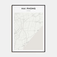 Hai Phong Map Portrait Poster