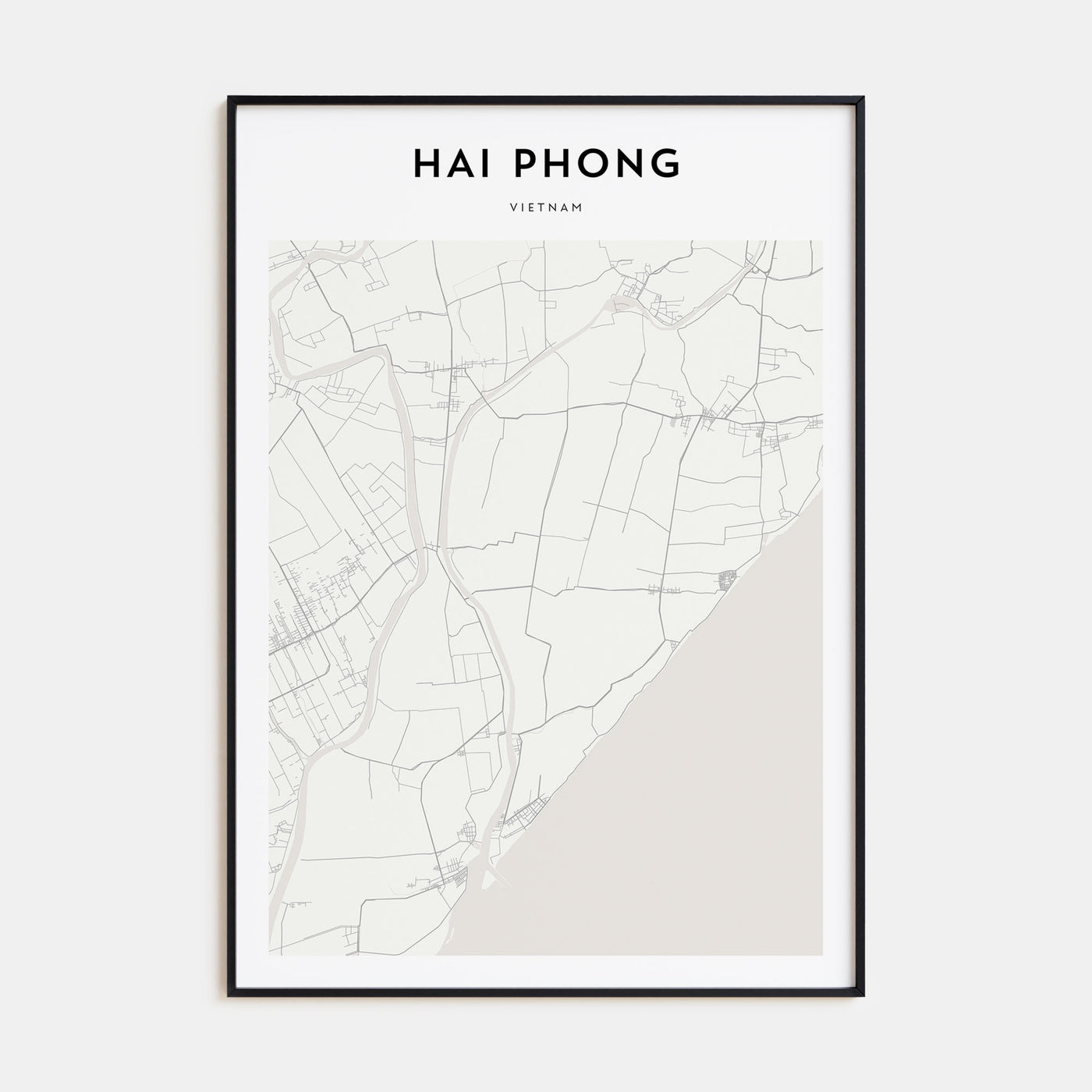 Hai Phong Map Portrait Poster