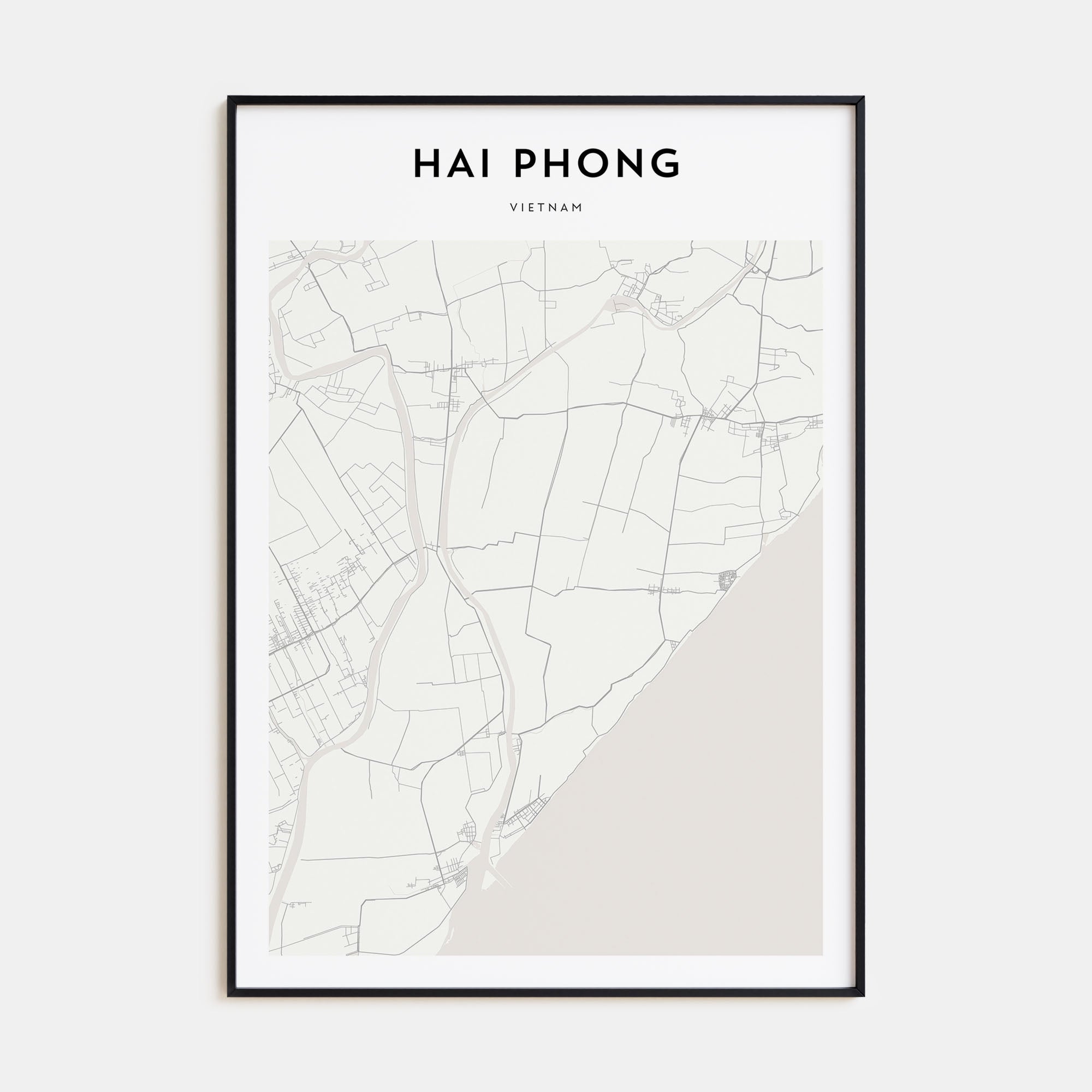 Hai Phong Map Portrait Poster