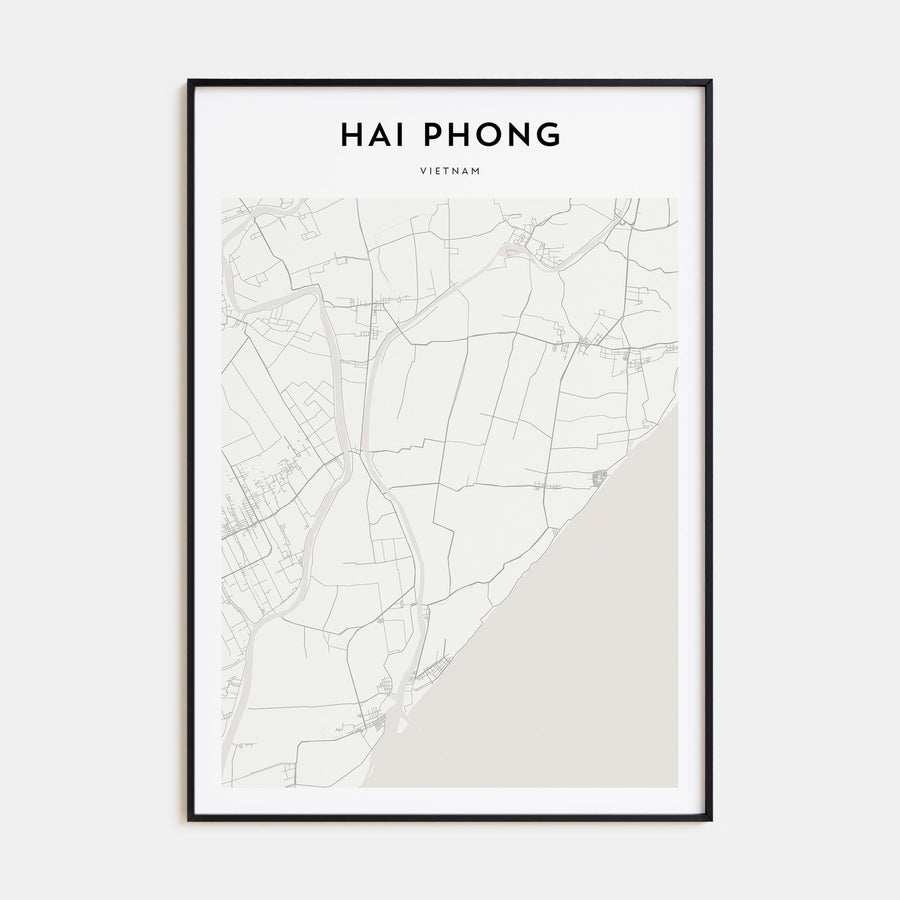 Hai Phong Map Portrait Poster