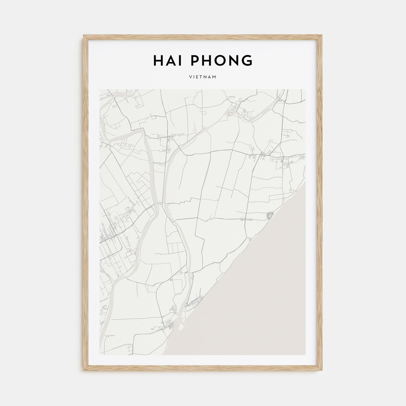 Hai Phong Map Portrait Poster