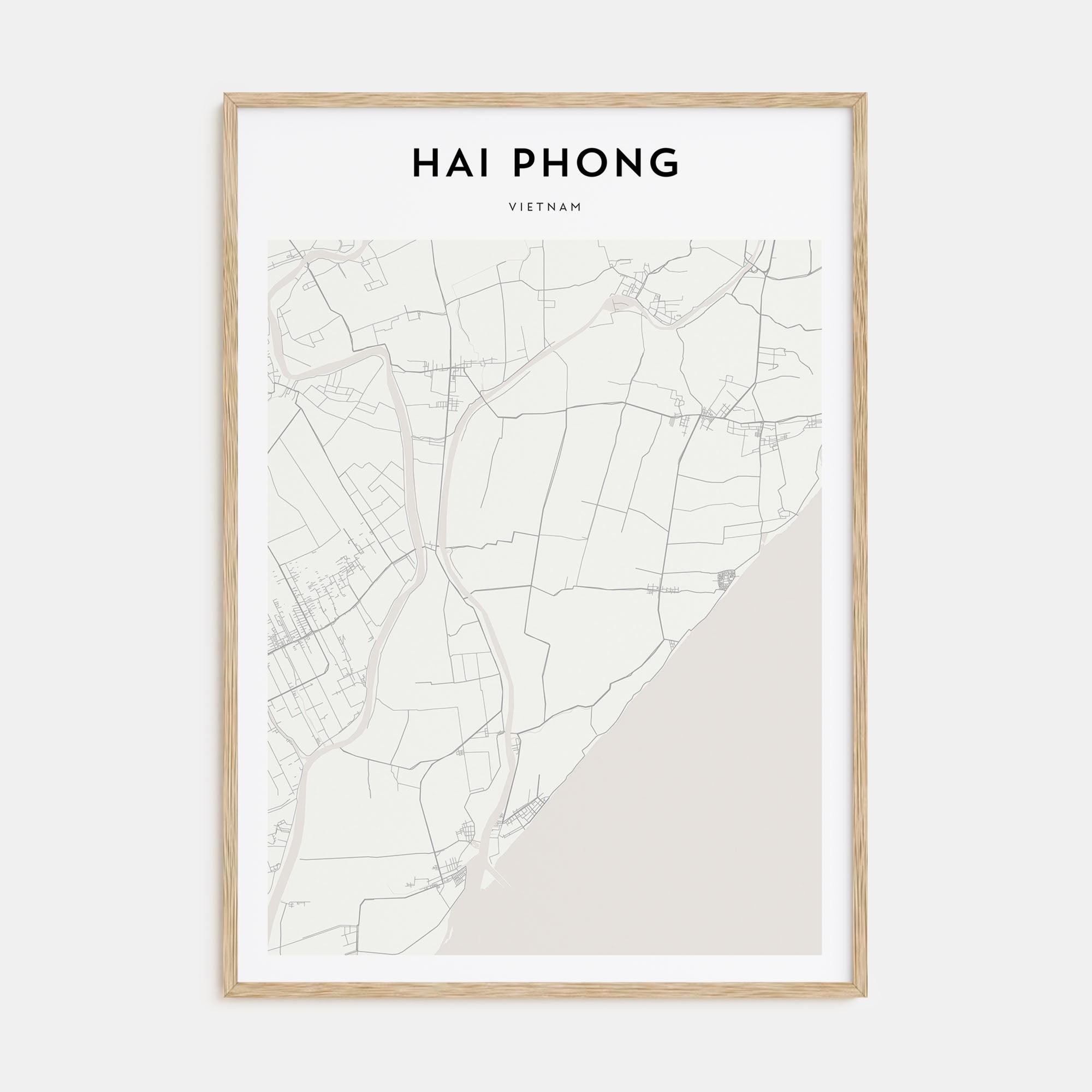Hai Phong Map Portrait Poster