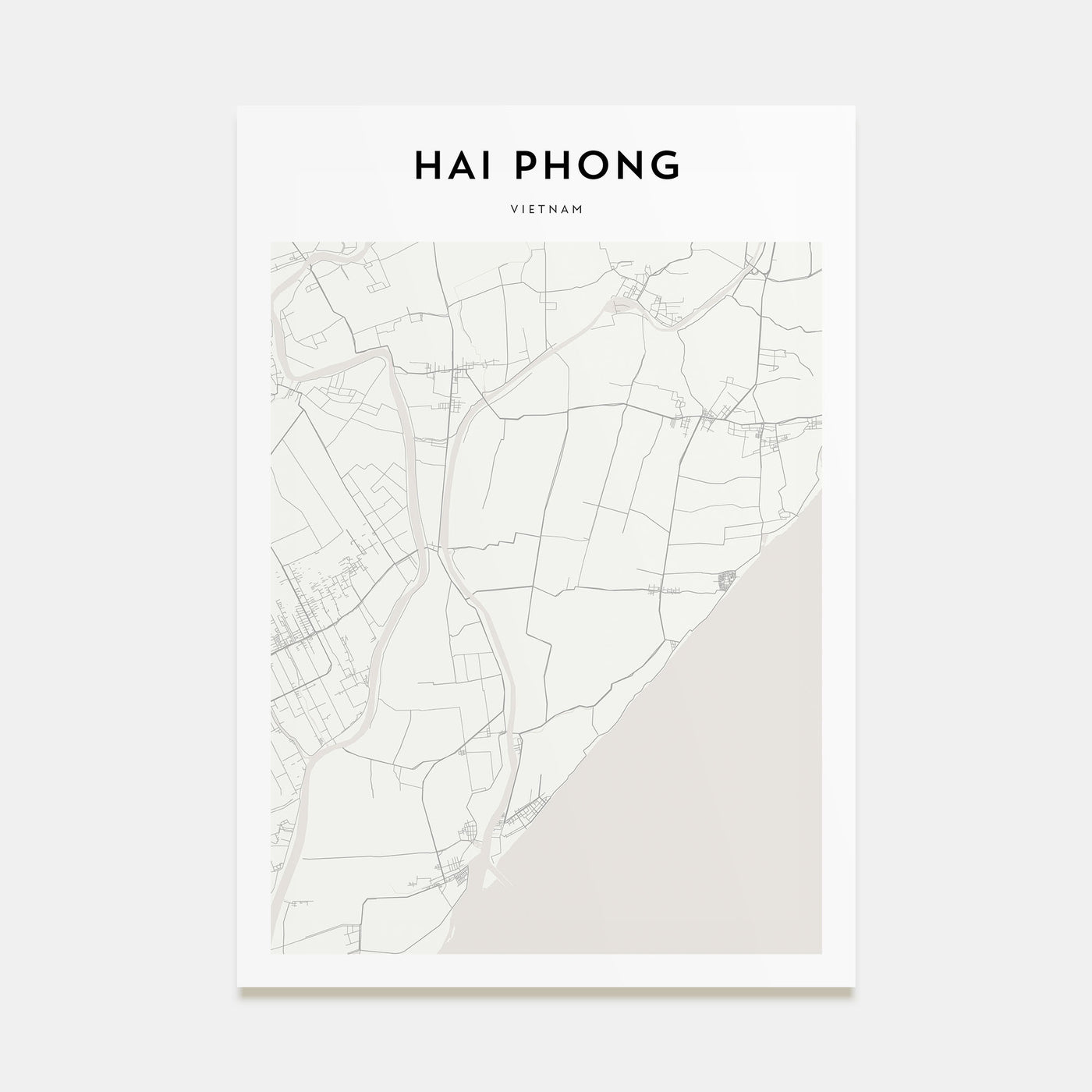 Hai Phong Map Portrait Poster