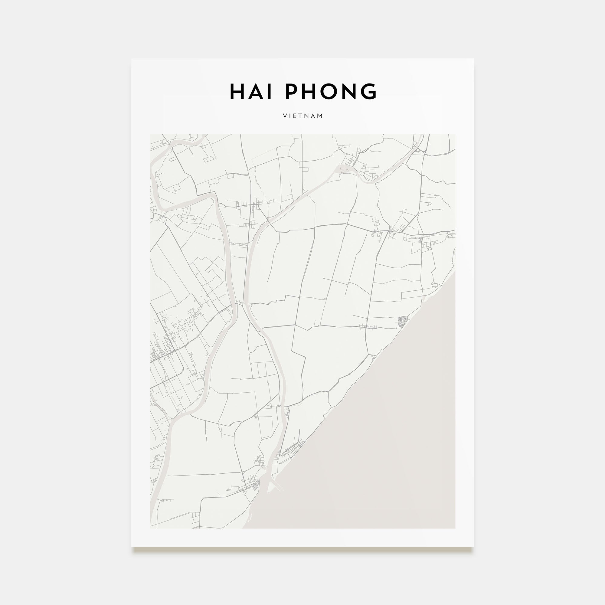 Hai Phong Map Portrait Poster