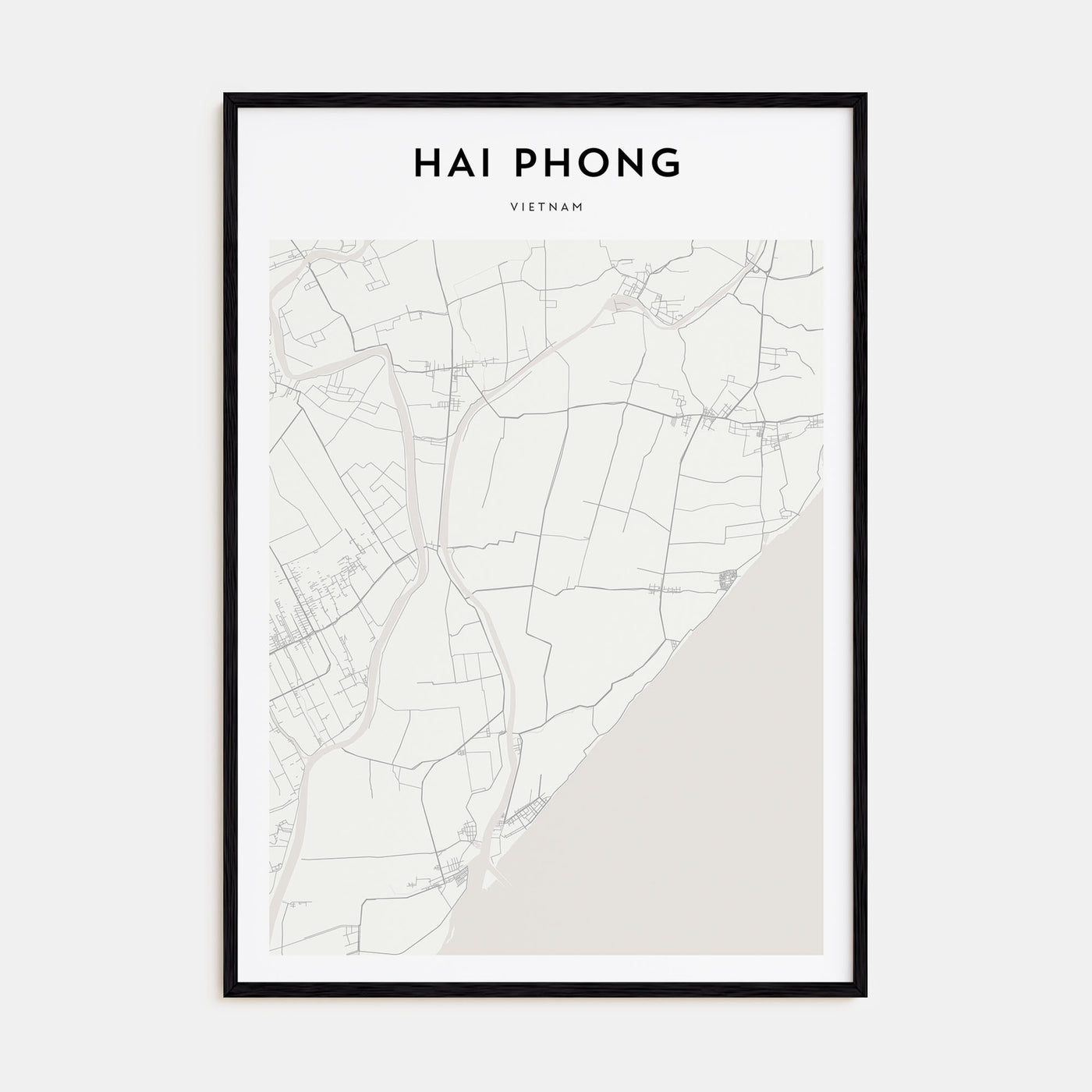 Hai Phong Map Portrait Poster
