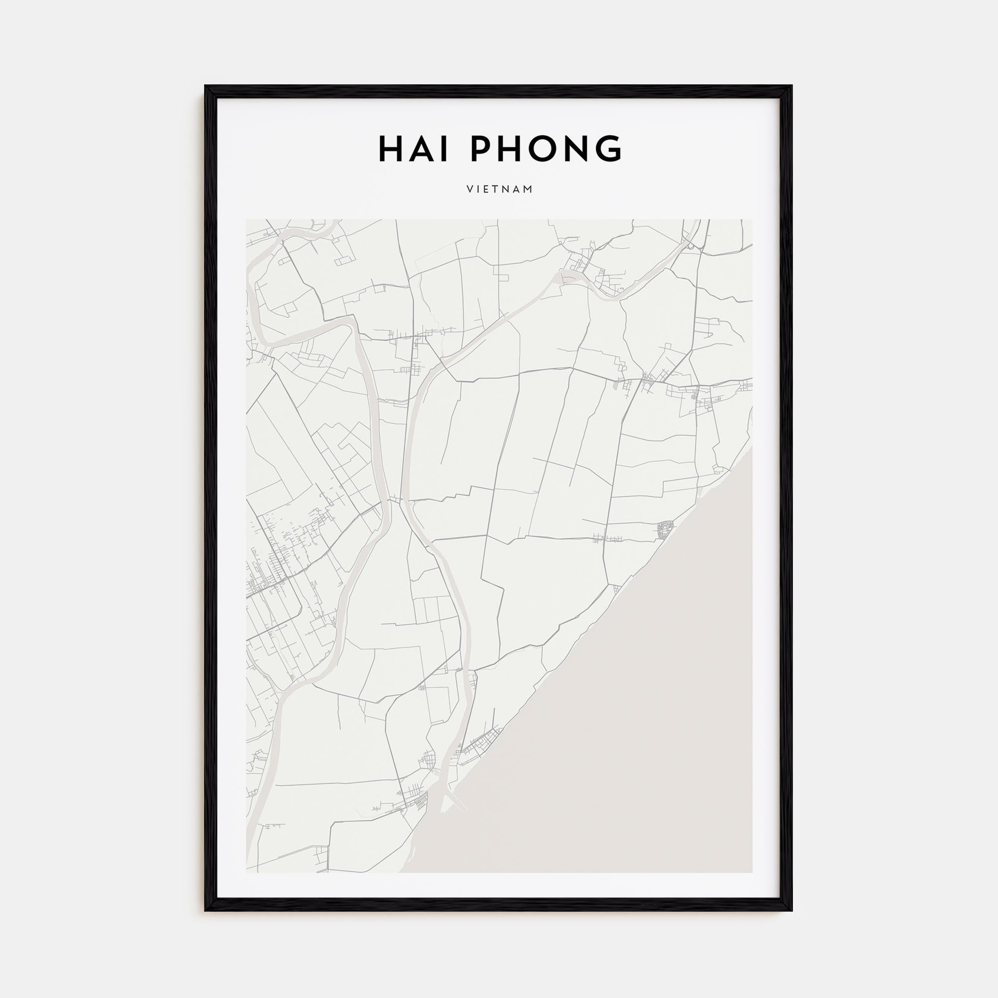 Hai Phong Map Portrait Poster