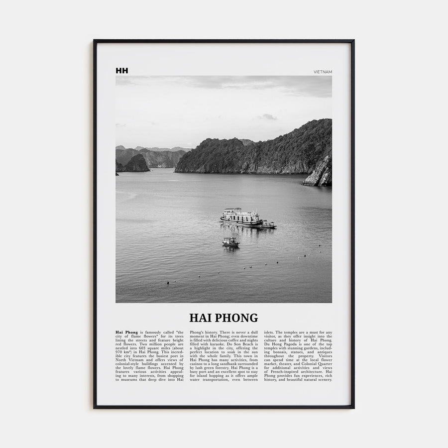 Hai Phong Travel B&W Poster