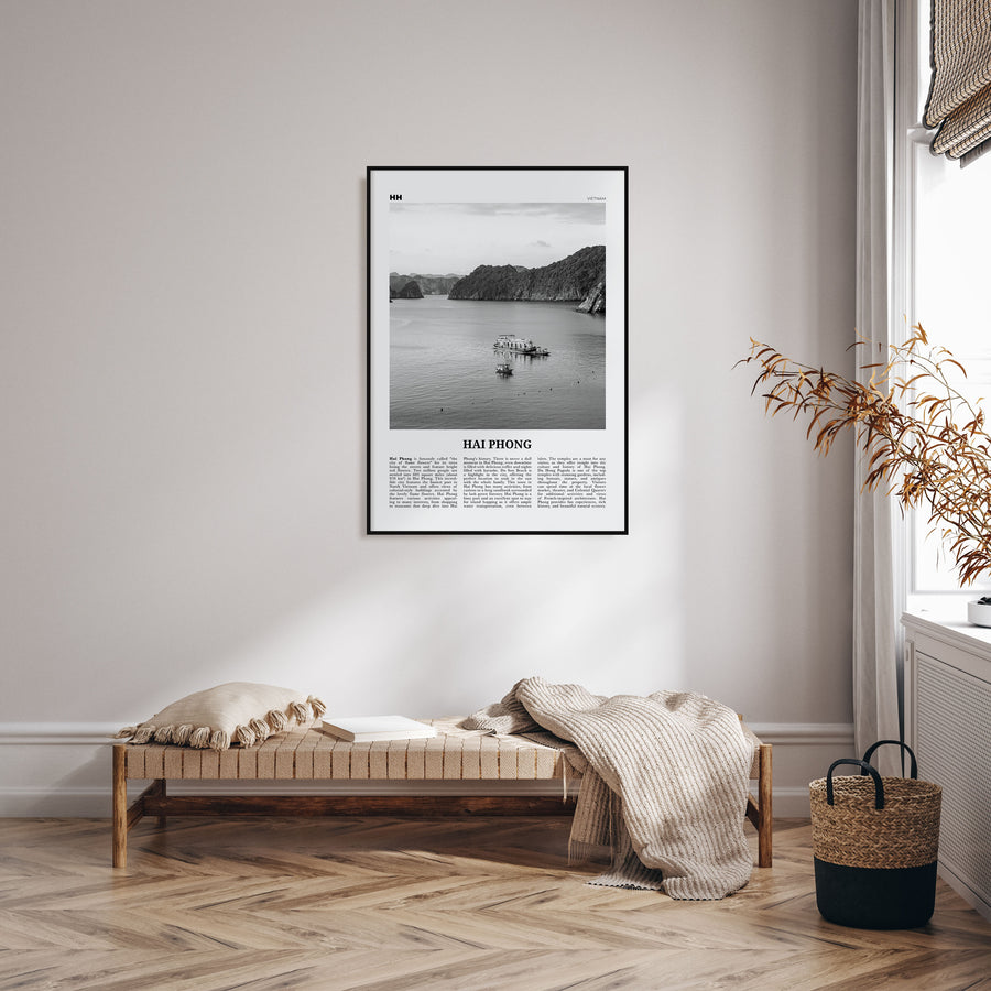 Hai Phong Travel B&W Poster