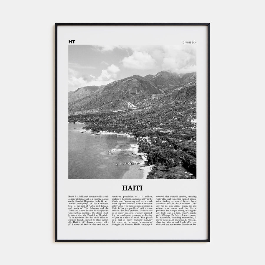 Haiti Travel B&W No 1 Poster