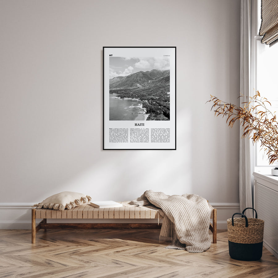 Haiti Travel B&W No 1 Poster