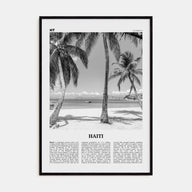 Haiti Travel B&W No 3 Poster