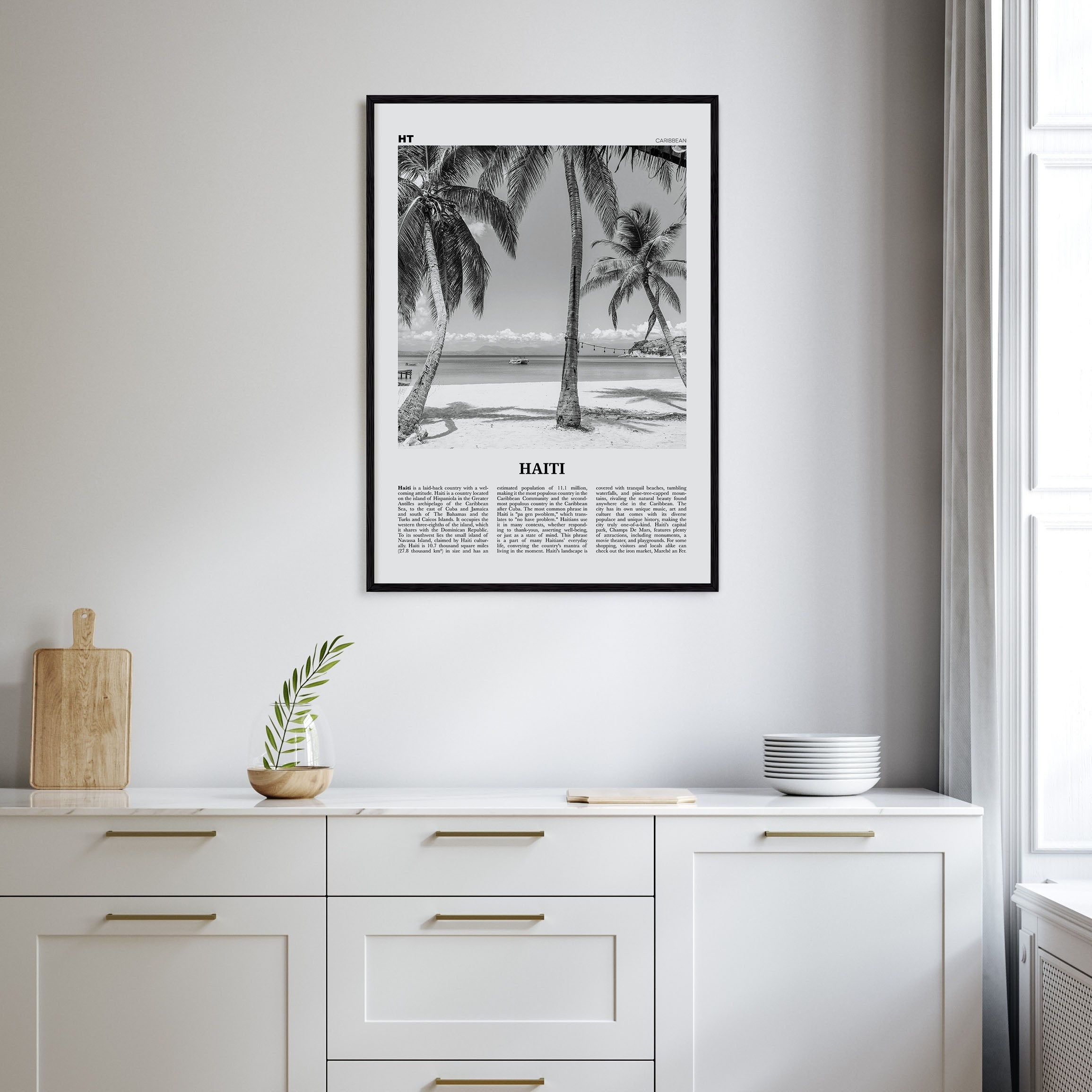 Haiti Travel B&W No 3 Poster