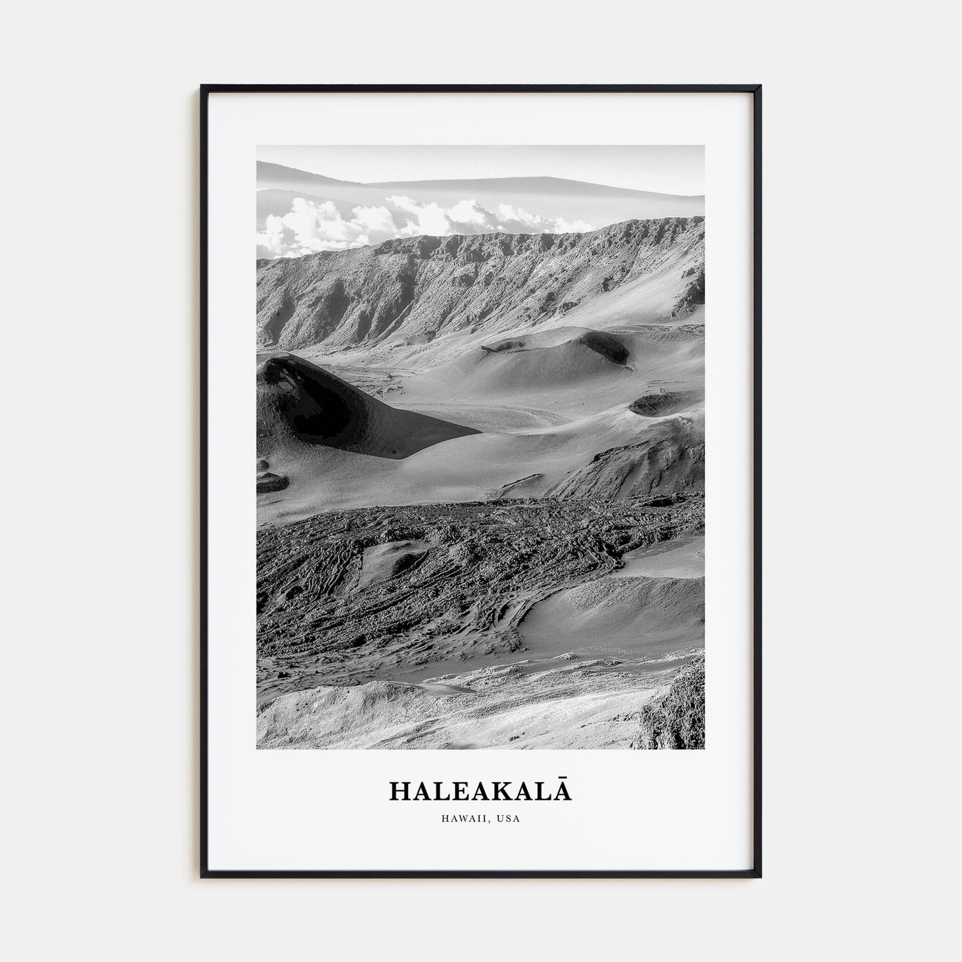 Haleakalā Portrait B&W Poster