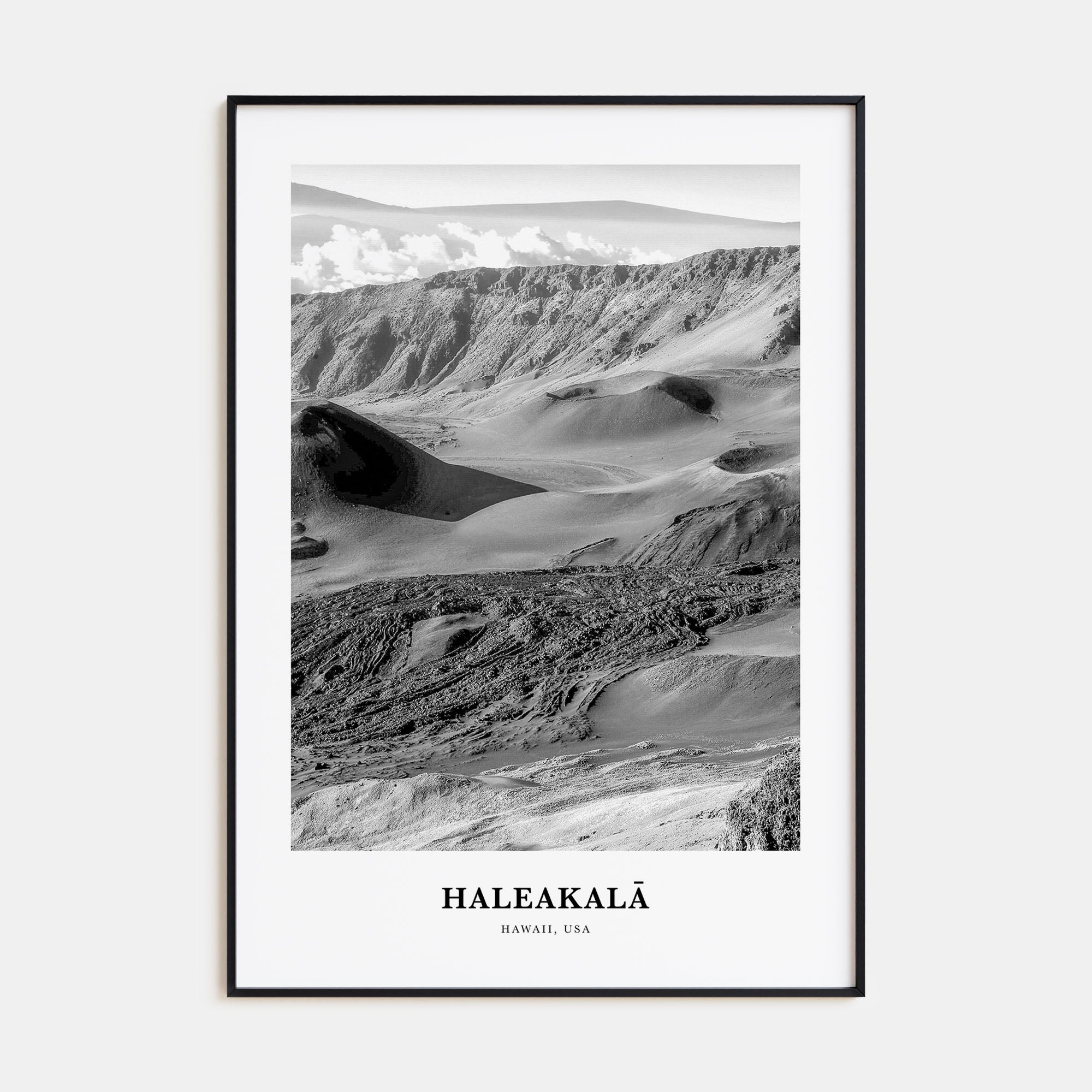 Haleakalā Portrait B&W Poster
