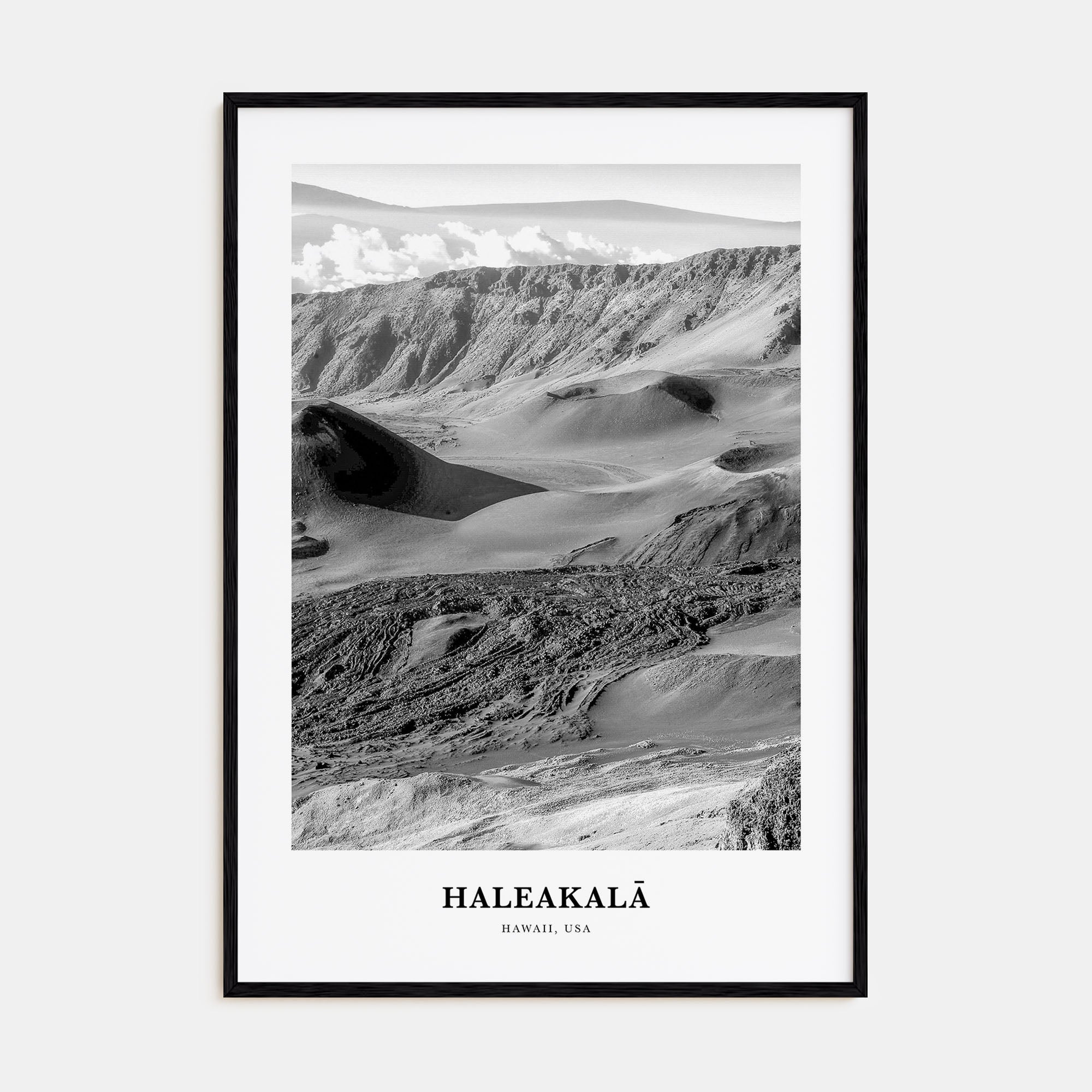 Haleakalā Portrait B&W Poster