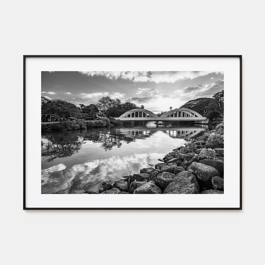 Haleiwa Landscape B&W Poster