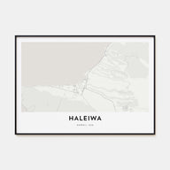 Haleiwa Map Landscape Poster