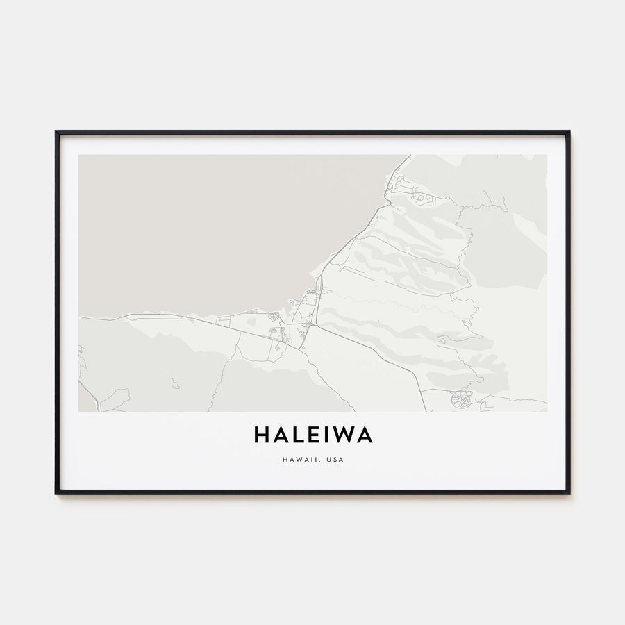 Haleiwa Map Landscape Poster
