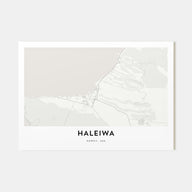 Haleiwa Map Landscape Poster