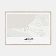 Haleiwa Map Landscape Poster