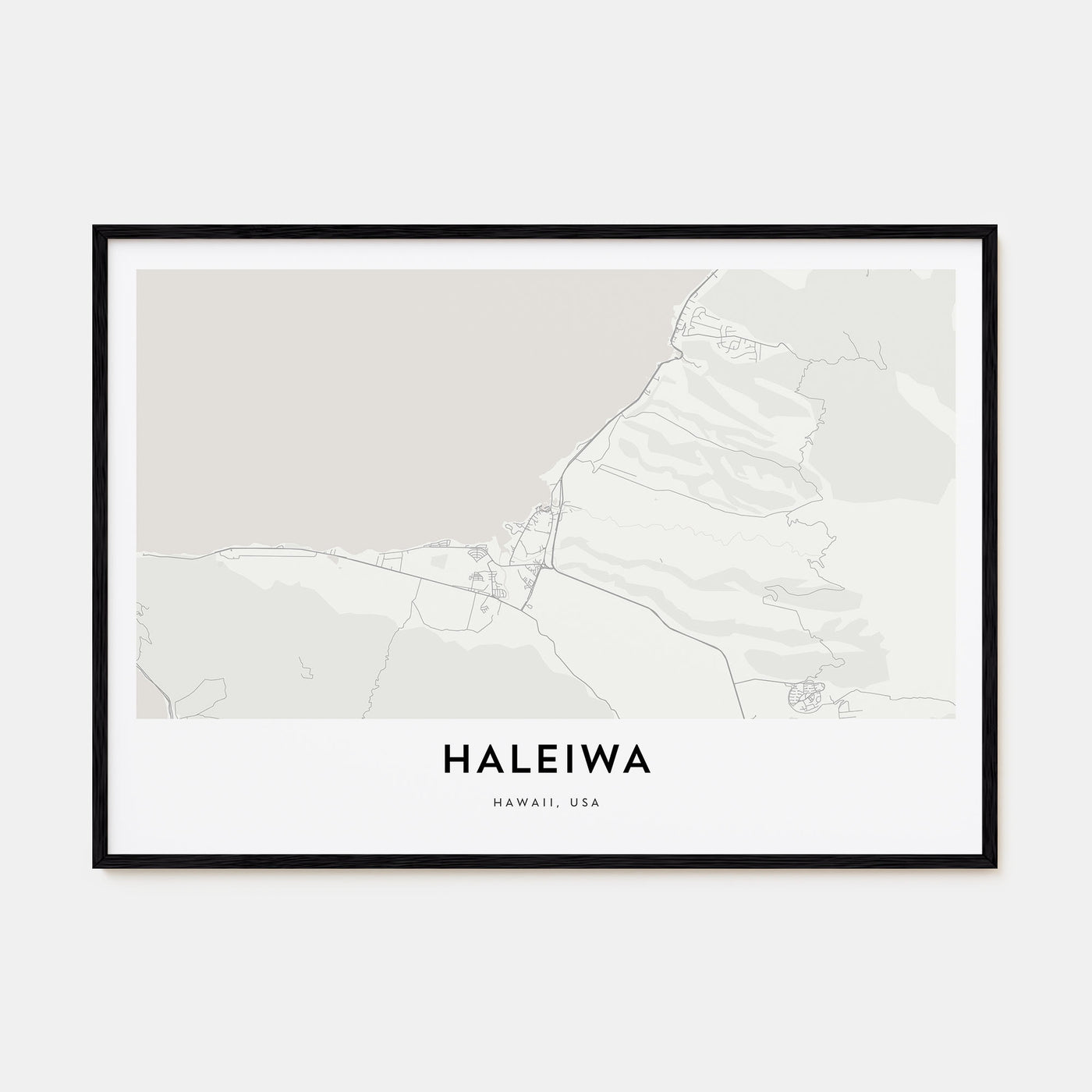 Haleiwa Map Landscape Poster