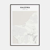 Haleiwa Map Portrait Poster