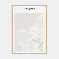 Haleiwa Map Portrait Poster