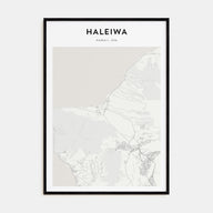 Haleiwa Map Portrait Poster