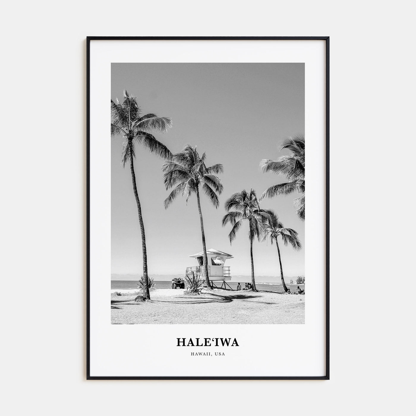 Haleiwa Portrait B&W No 1 Poster