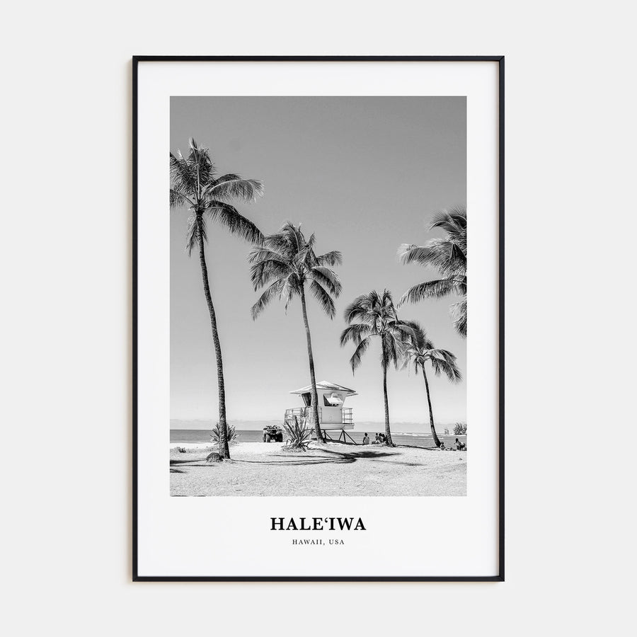 Haleiwa Portrait B&W No 1 Poster