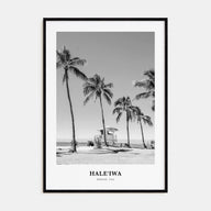 Haleiwa Portrait B&W No 1 Poster