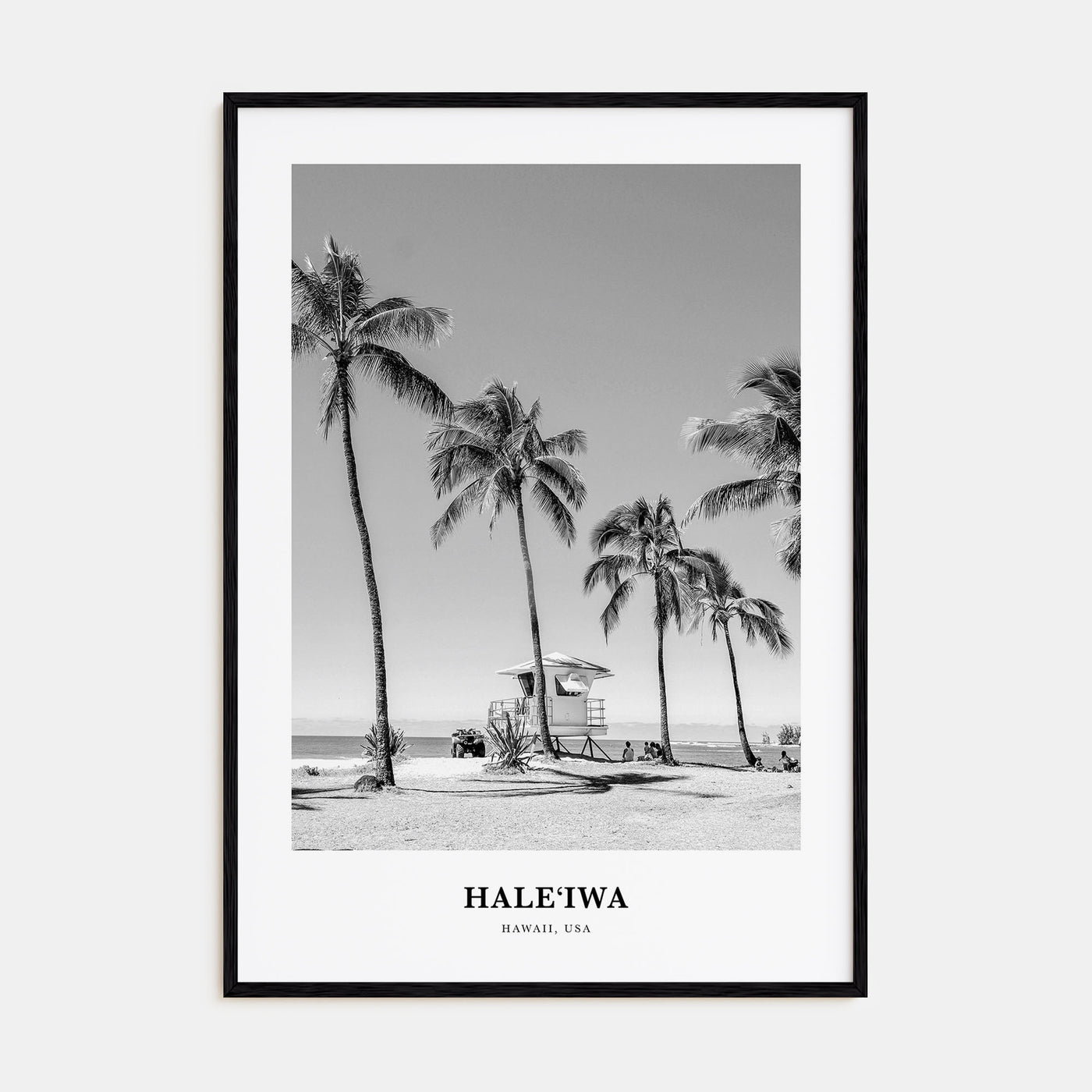 Haleiwa Portrait B&W No 1 Poster