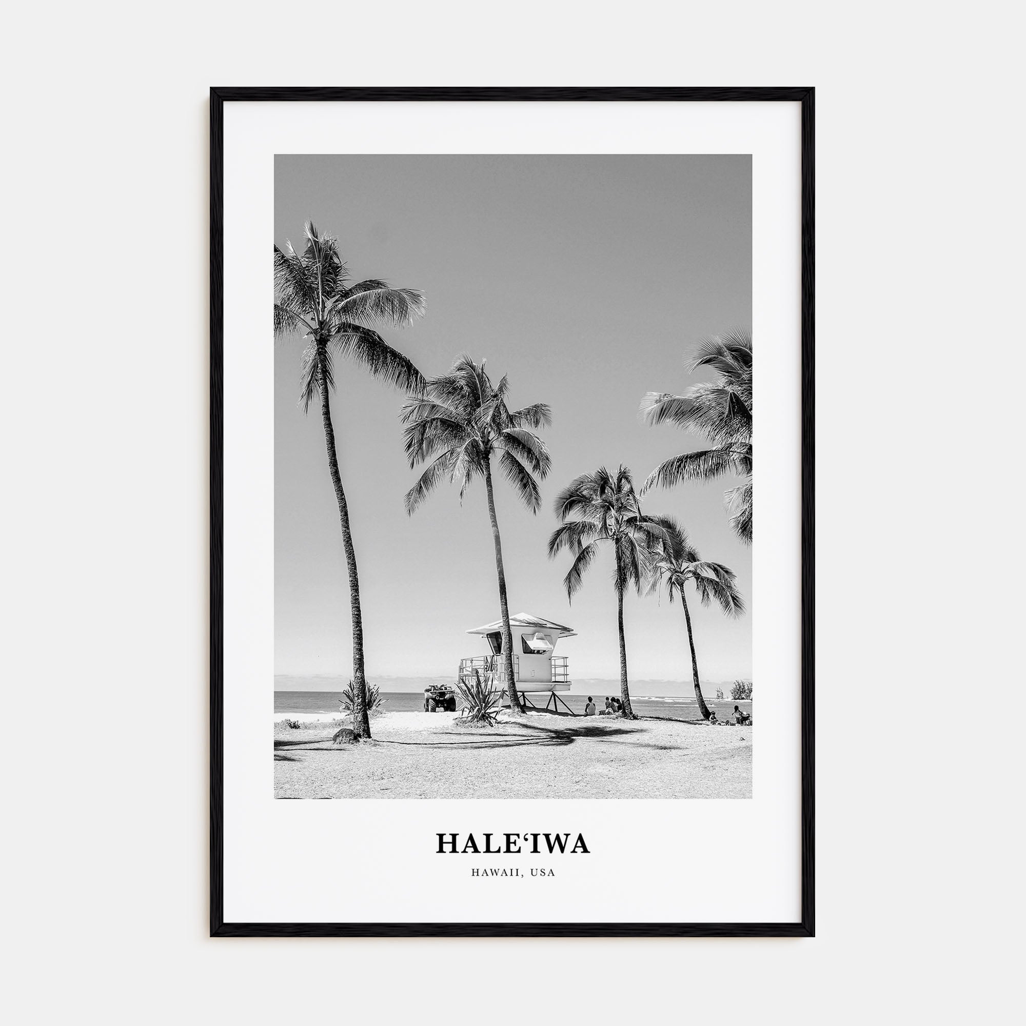 Haleiwa Portrait B&W No 1 Poster