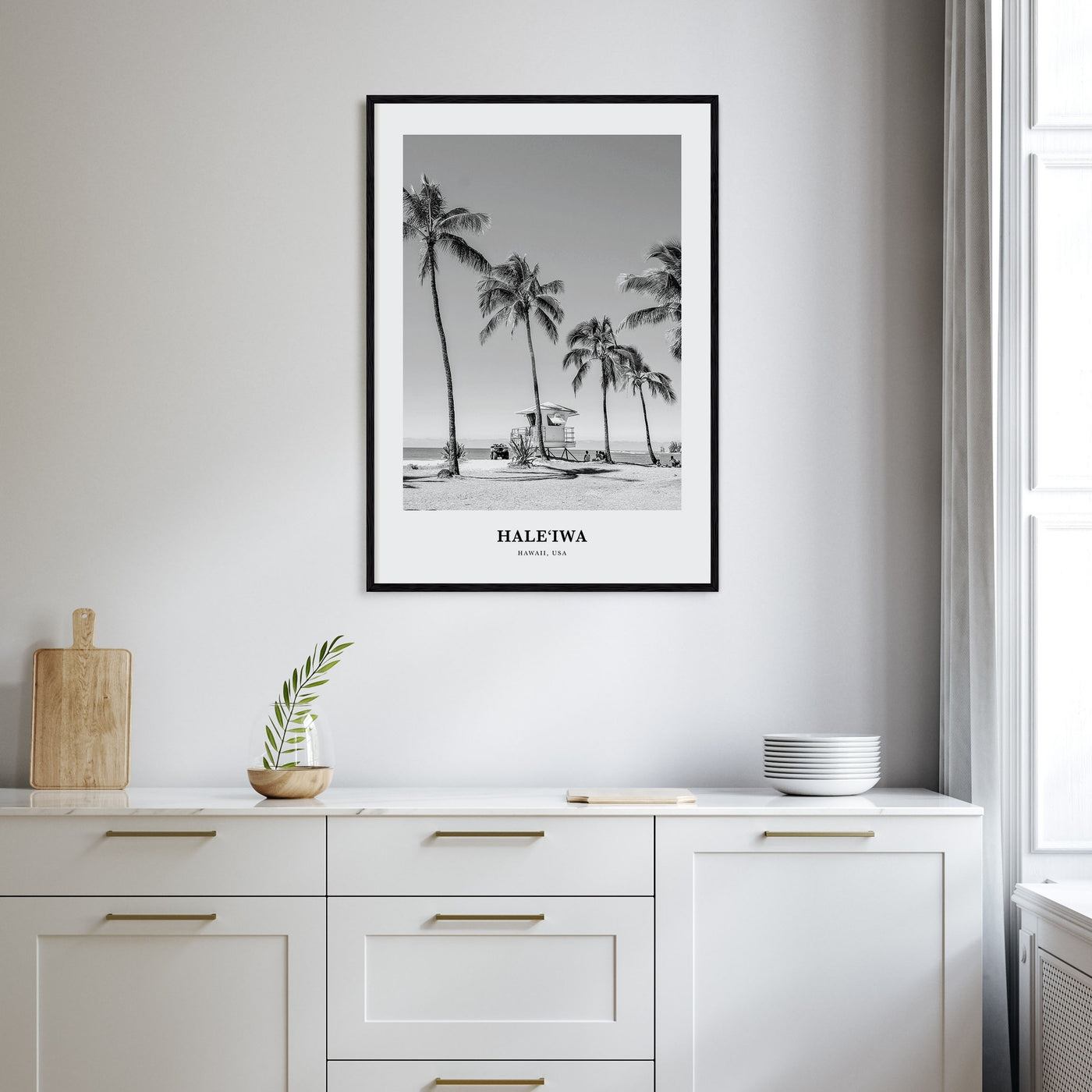 Haleiwa Portrait B&W No 1 Poster
