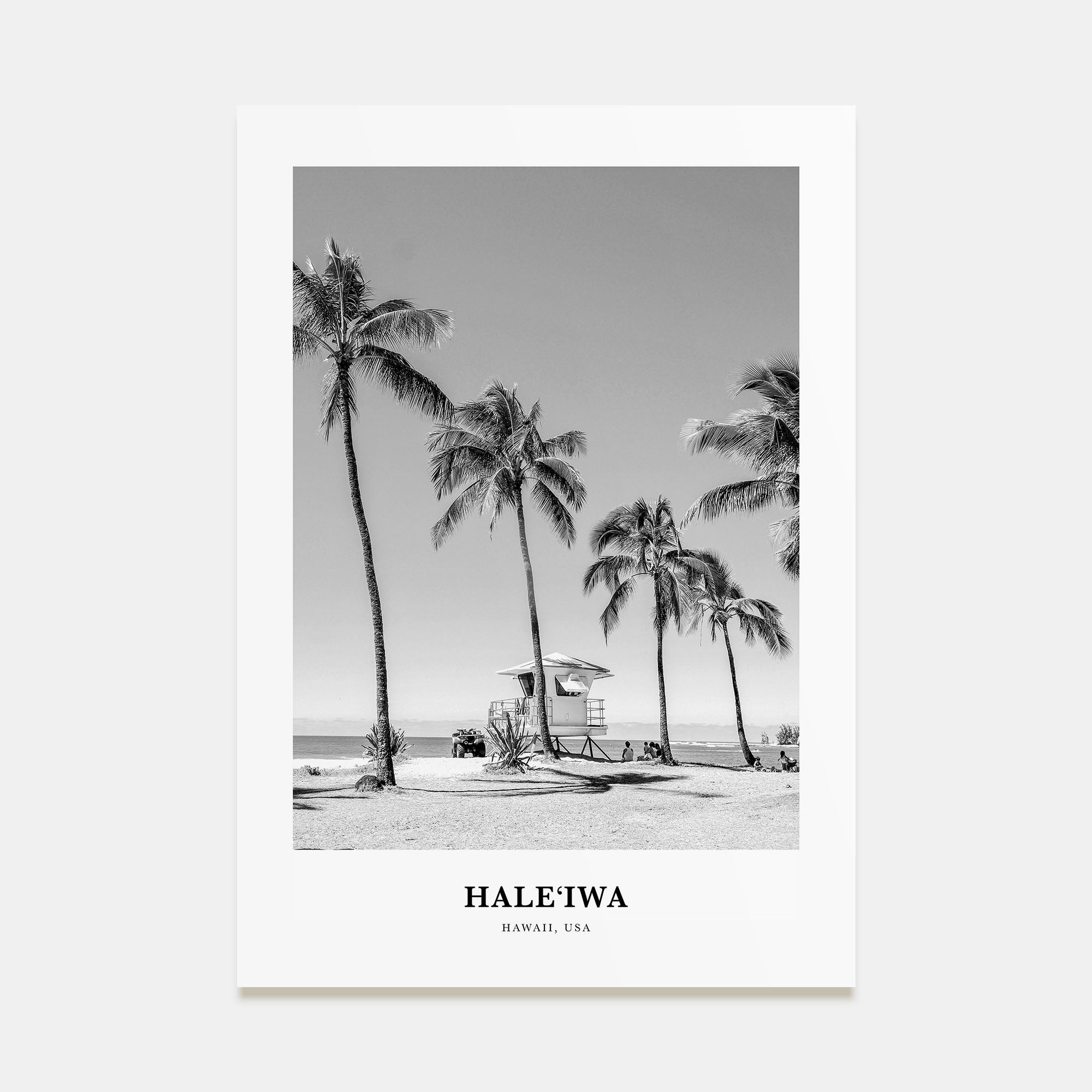 Haleiwa Portrait B&W No 1 Poster