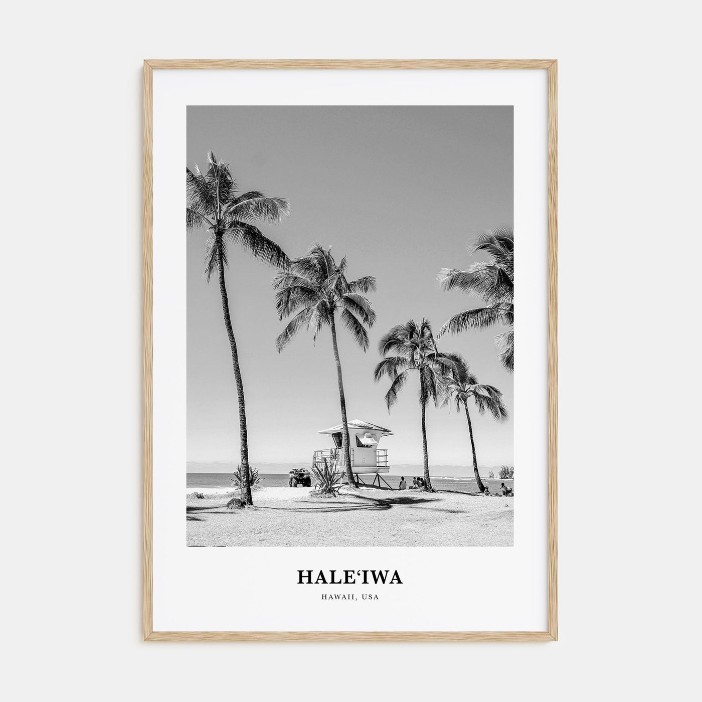 Haleiwa Portrait B&W No 1 Poster