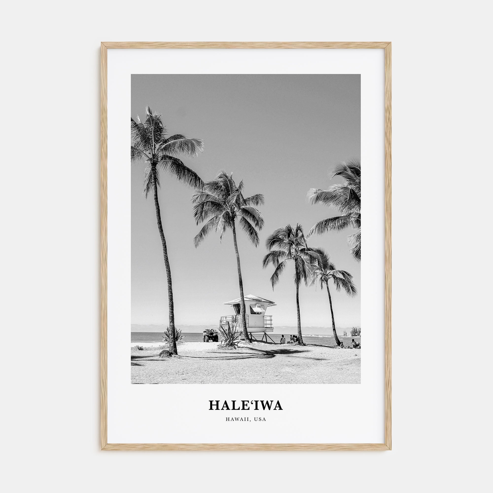 Haleiwa Portrait B&W No 1 Poster