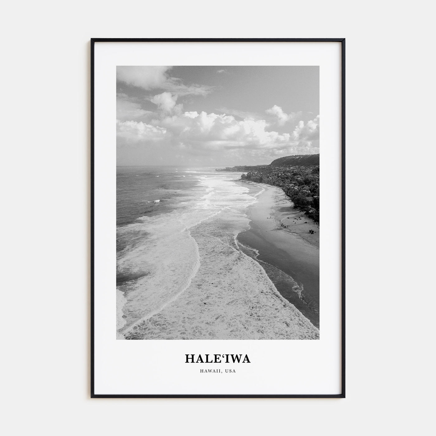 Haleiwa Portrait B&W No 2 Poster