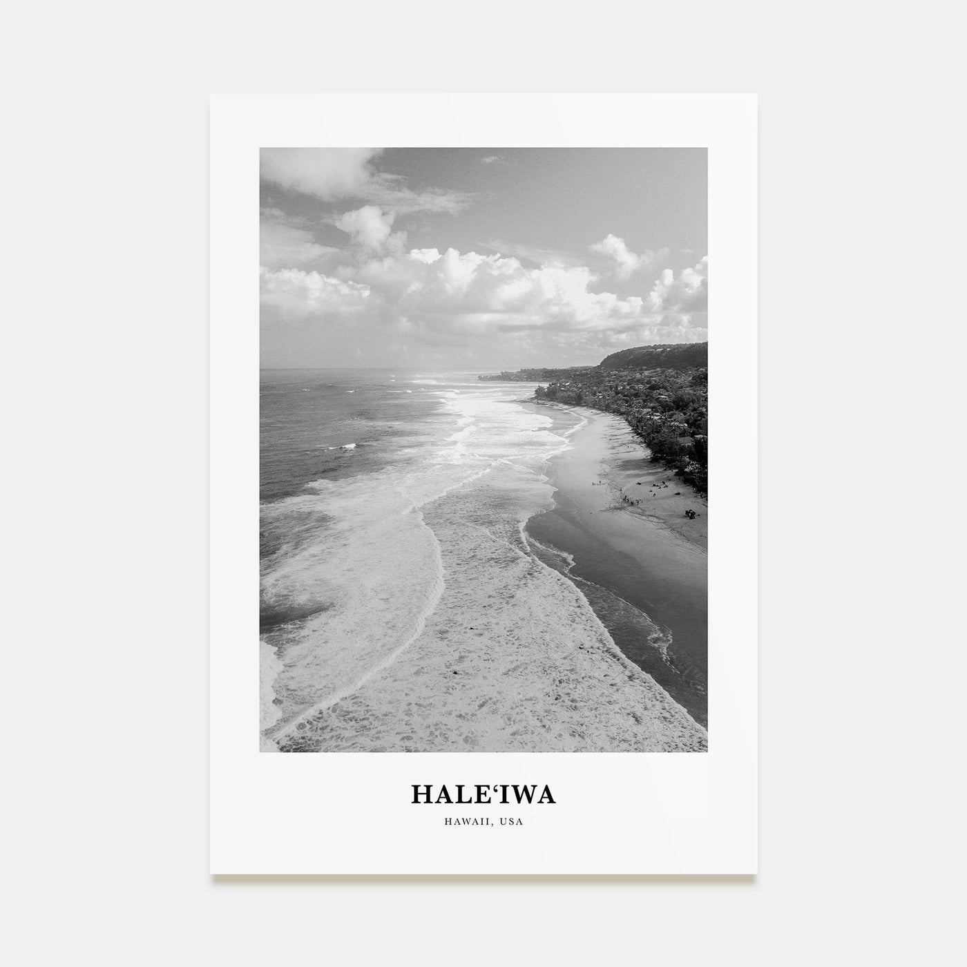 Haleiwa Portrait B&W No 2 Poster