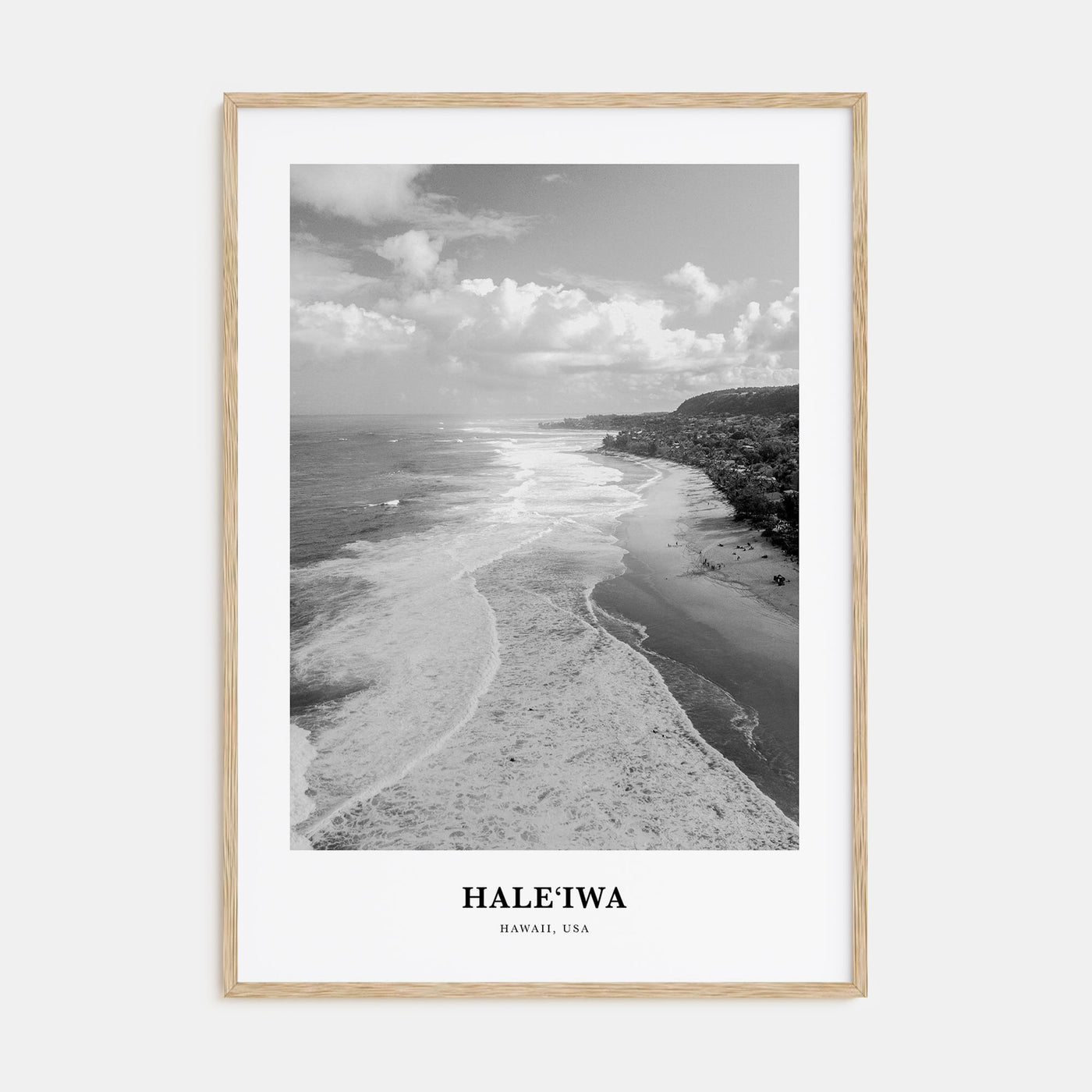 Haleiwa Portrait B&W No 2 Poster
