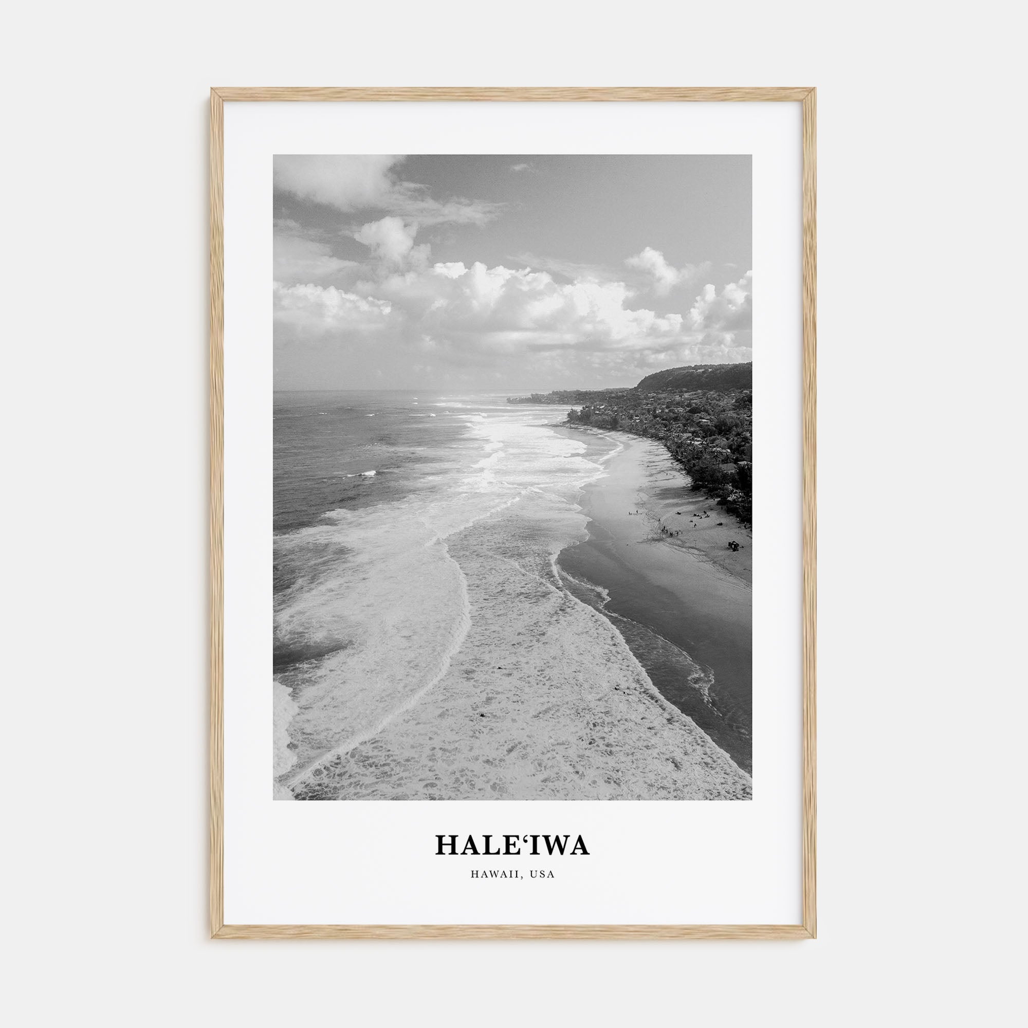 Haleiwa Portrait B&W No 2 Poster