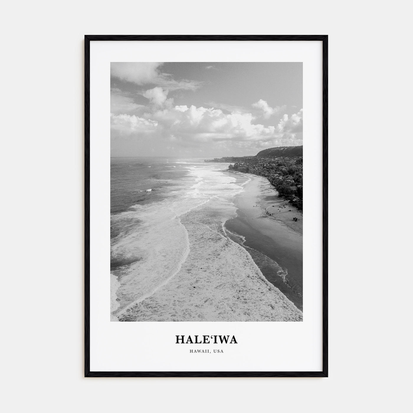 Haleiwa Portrait B&W No 2 Poster