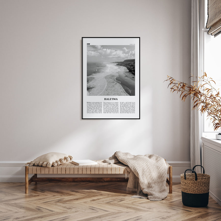 Haleiwa Travel B&W No 2 Poster