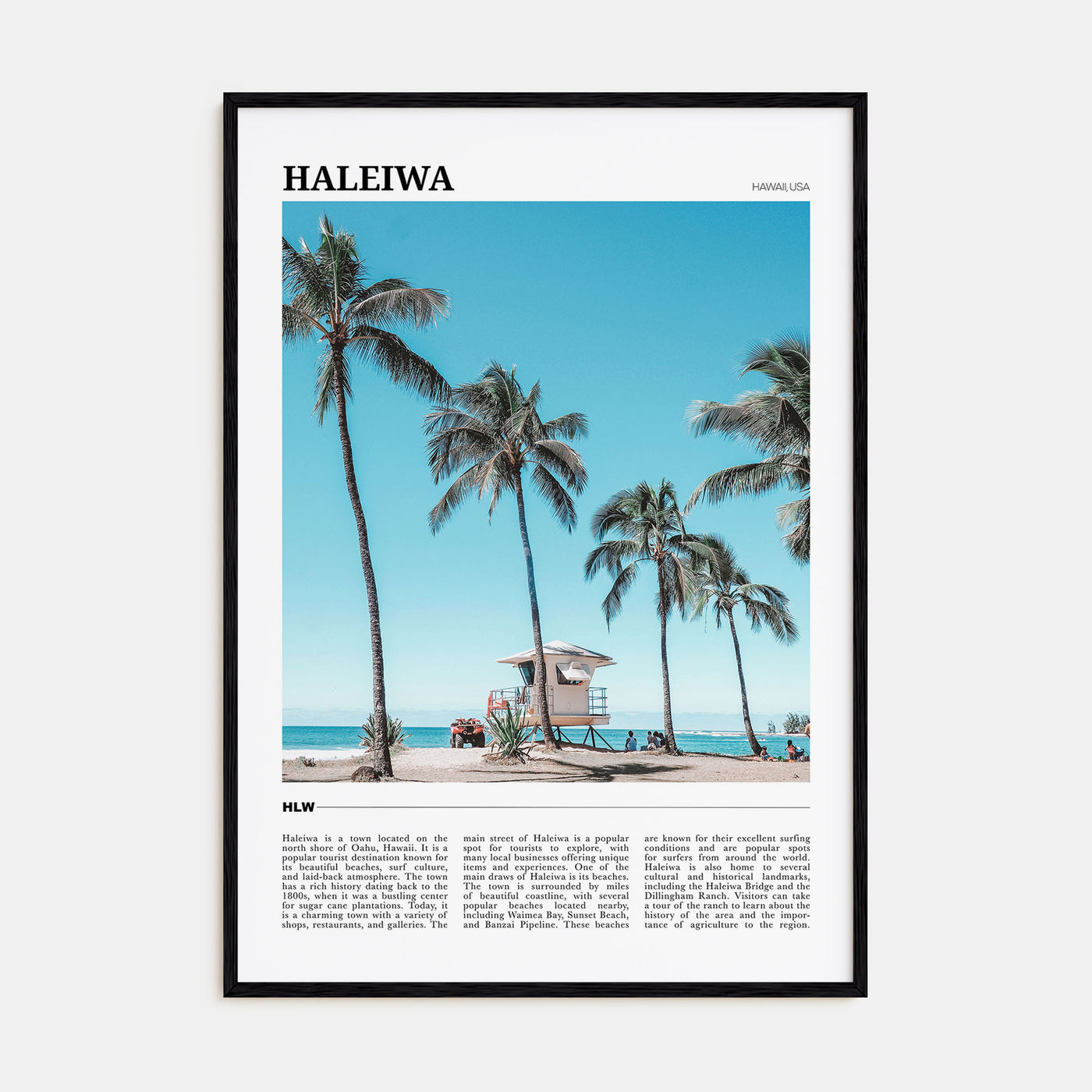 Haleiwa Travel Color Poster